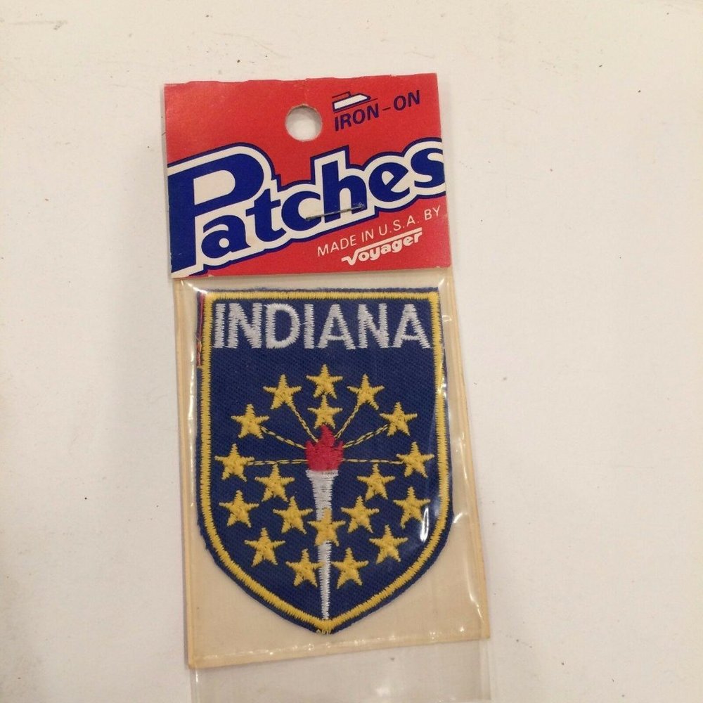 VINTAGE PATCH INDIANA TORCH NEW IN PACKAGE